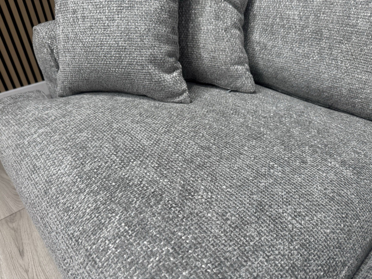 Laura Ashley LYNDEN Style Fabric 3 Seater + 2 Seater Sofa Set, Grey - RRP £2,700