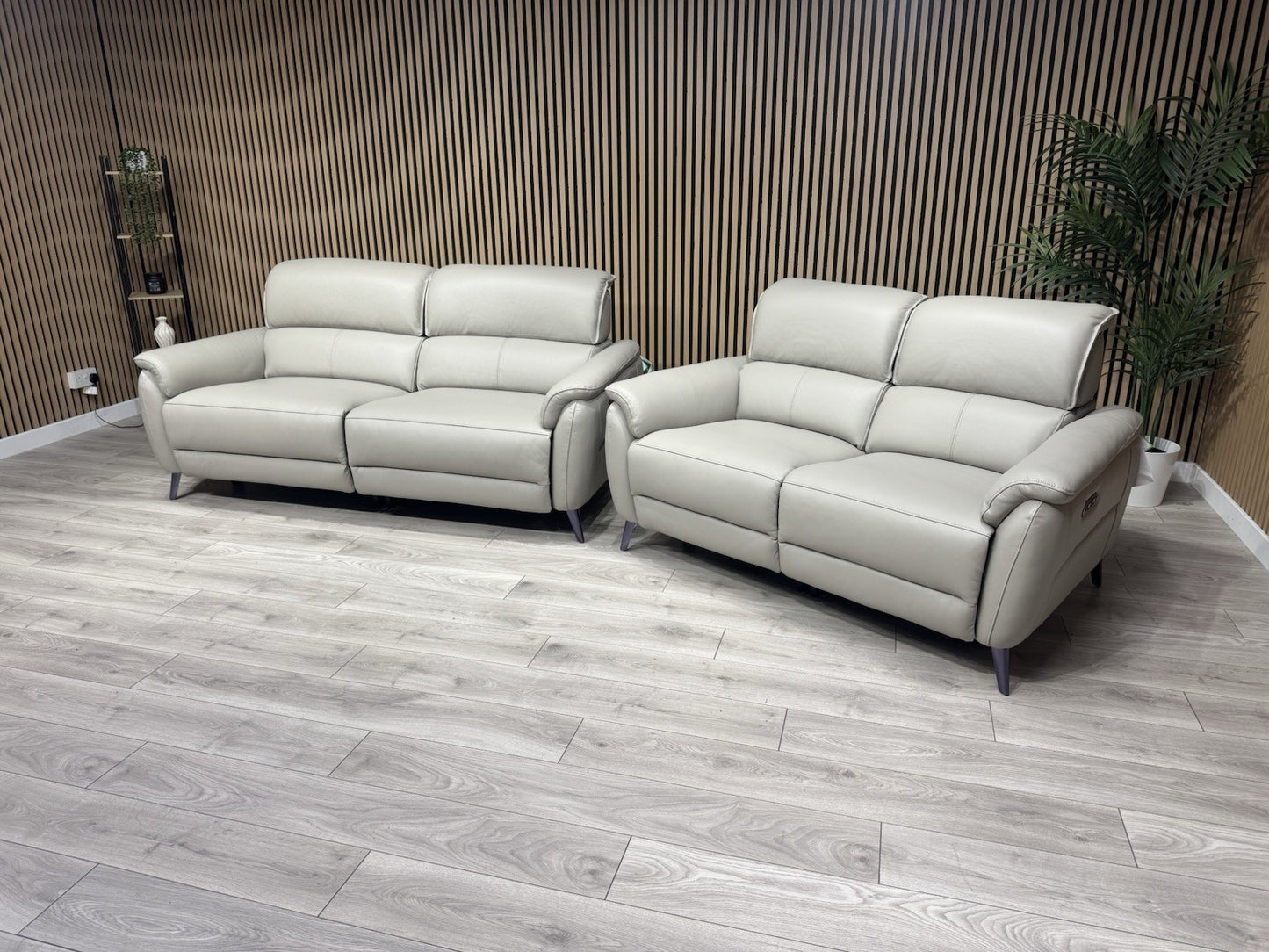 Furniture Village JUDE Style Leather 3 + 2 Seater Power Sofa Set - RRP £4,690