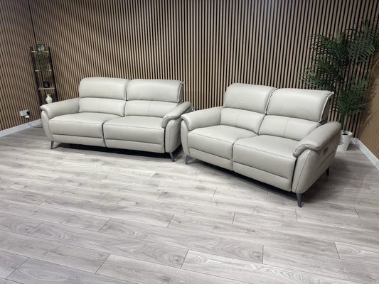 Furniture Village JUDE Style Leather 3 + 2 Seater Power Sofa Set - RRP £4,690