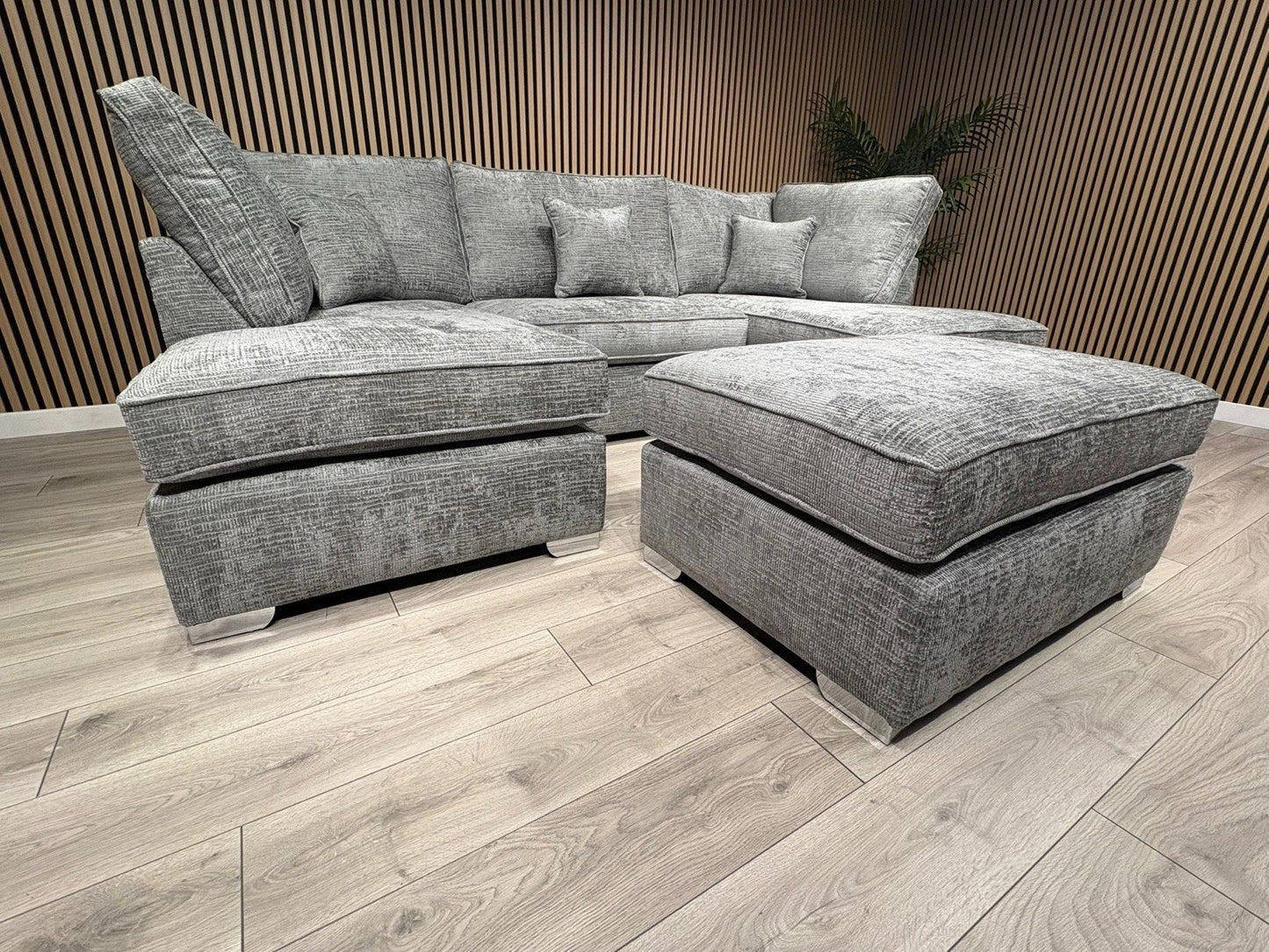 NEXT Premium Fabric U Shaped Corner Chaise Sofa + Footstool - RRP £2599