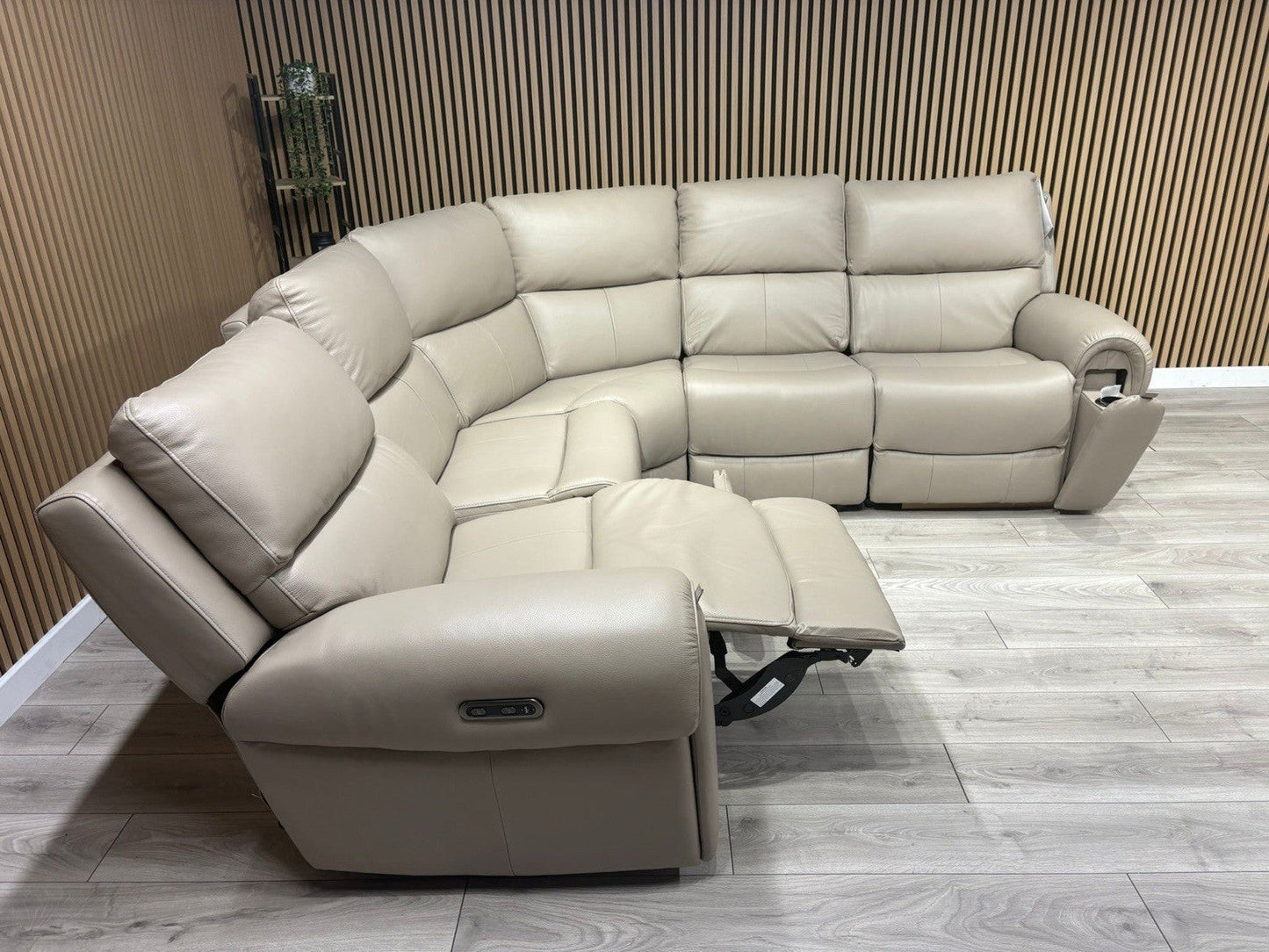 Oak FurnitureLand - Ezra Leather Modular Corner Sofa Power Recliners - RRP £3549