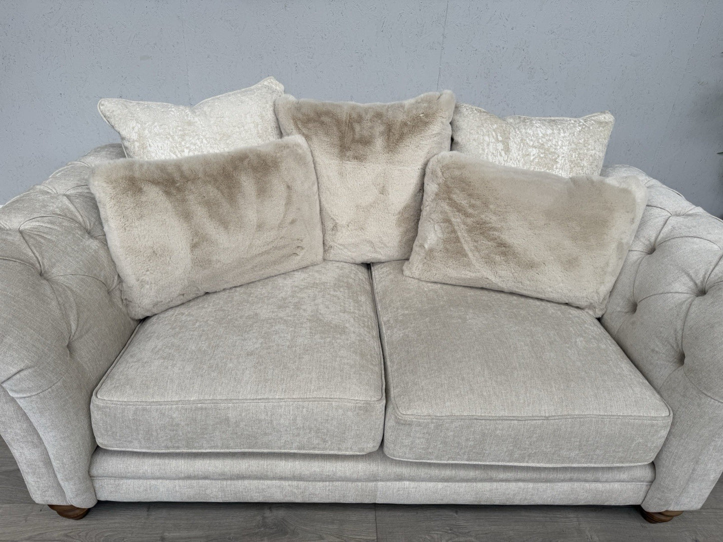 Furniture Village BLENHEIM Fabric 2 Seater Sofa Scatter Back Ivory - RRP £2495