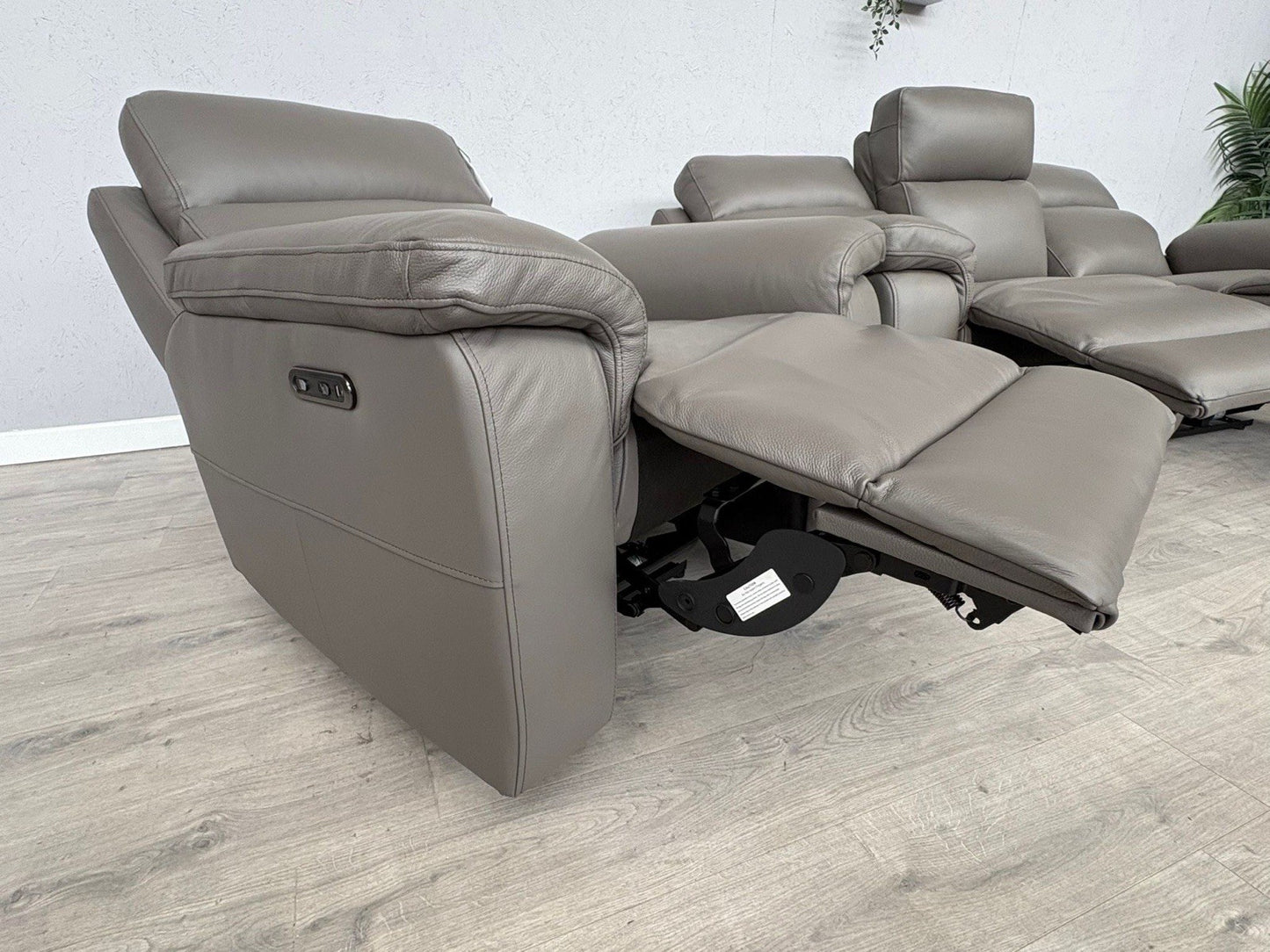 Furniture Village RAVEN Leather 3 + 2 Seater + Armchair Power Recliner Sofa Set
