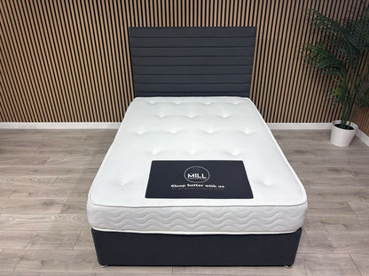 5ft Durham Bed Set, Inc Base + Headboard + Mattress (Storage Options Available)