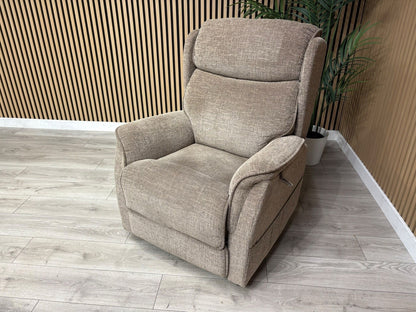 Furniture Village Fabric Rise & Recline Armchair, Mocha RRP £1499