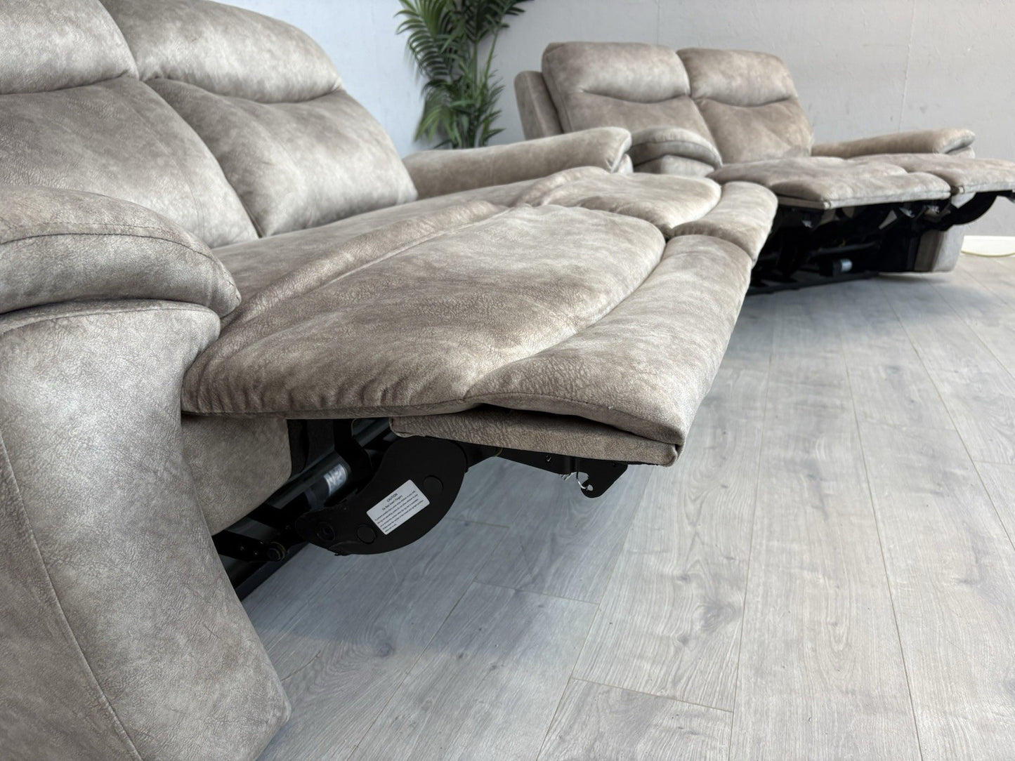 Furniture Village SLOANE Fabric 3 + 2 Seater Power Recliner Sofa Set - RRP £1890