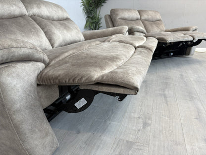 Furniture Village SLOANE Fabric 3 + 2 Seater Power Recliner Sofa Set - RRP £1890