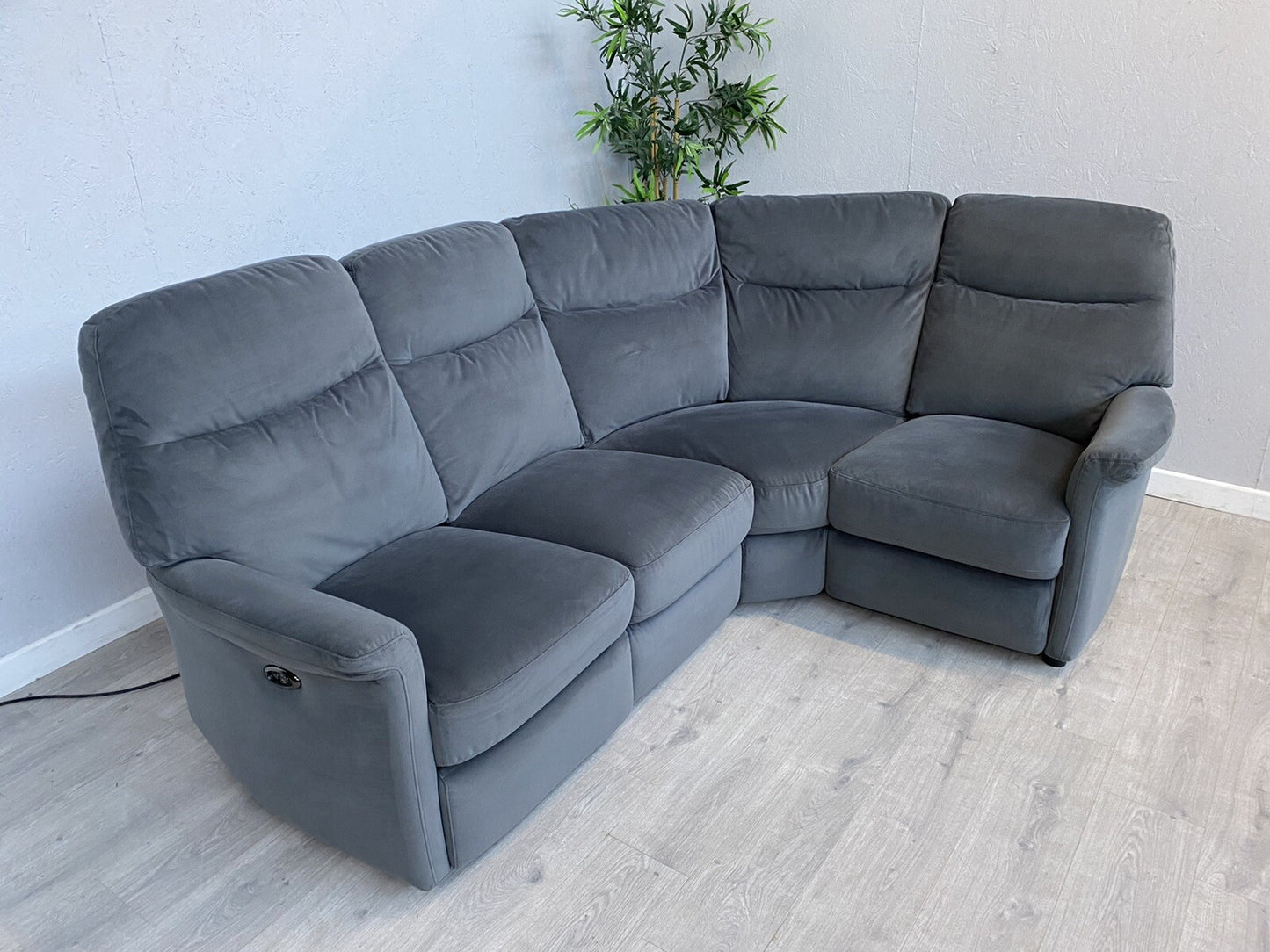 Furniture Village LILLE Fabric Compact Corner Sofa, Power Recliner - RRP £1,895