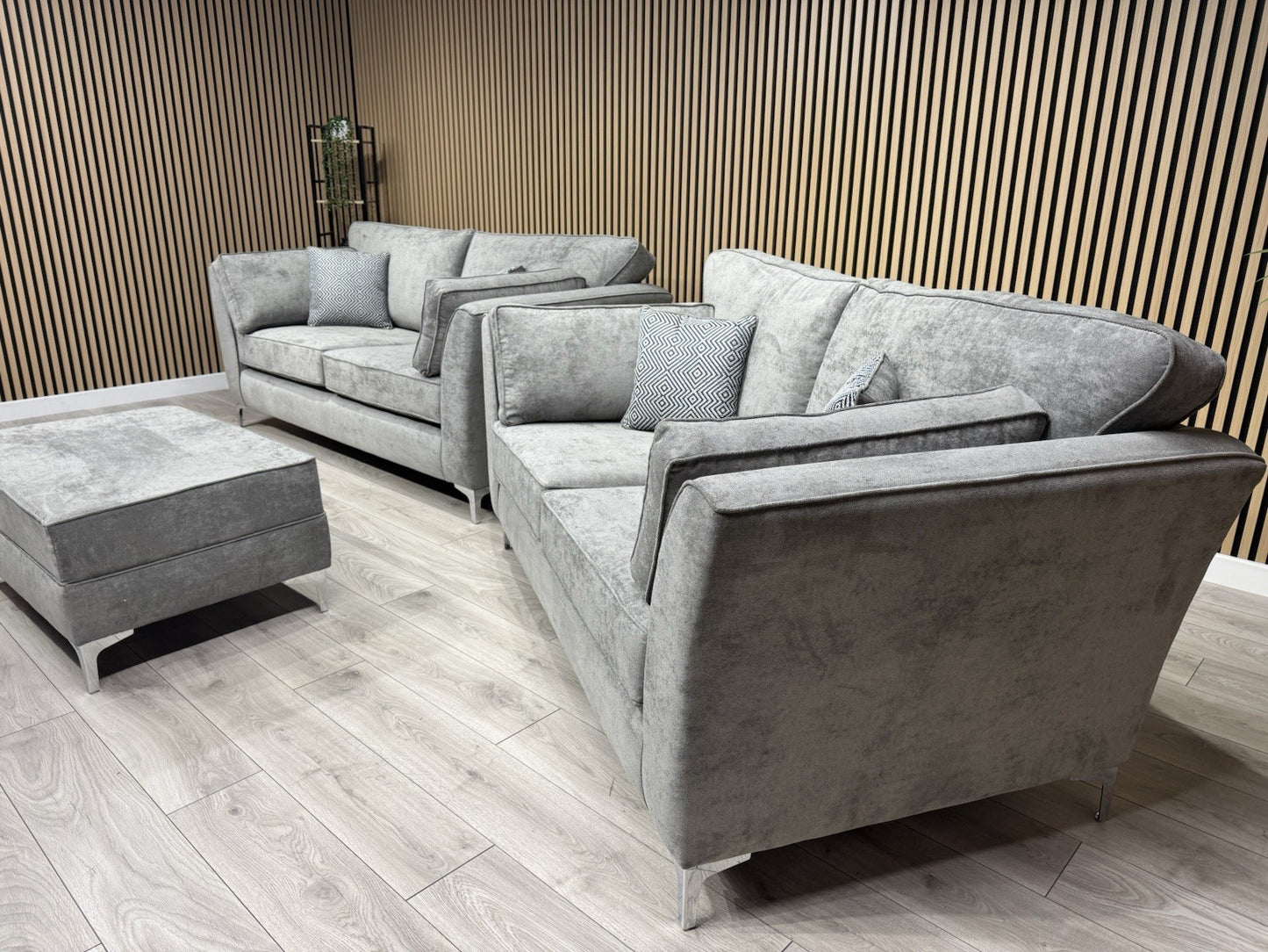 Furniture Village SASHA Fabric 3+2 Seater + Footstool Sofa Set - RRP £3490