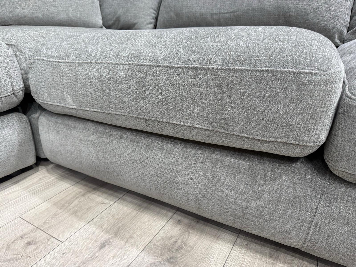 METZ Premium Fabric Large Corner Sofa, Cloud Grey - RRP £3,499