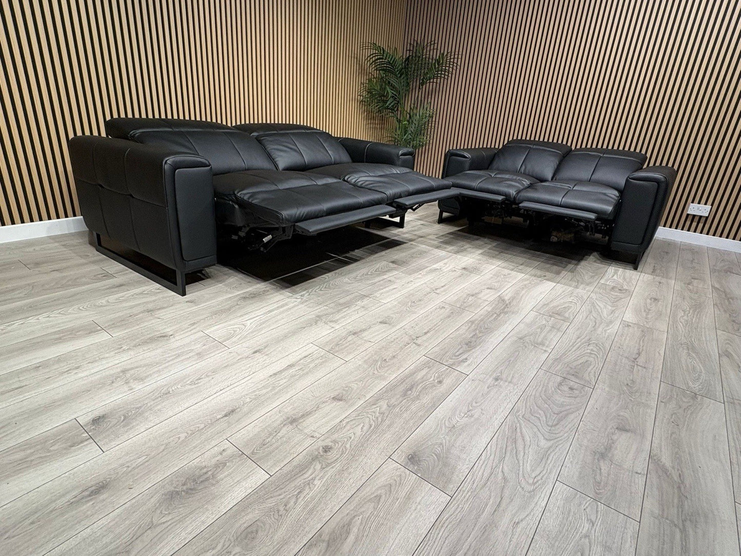 MARELLA 3 Seater + 2 Seater Power Recliner Leather Sofa Set RRP £4399