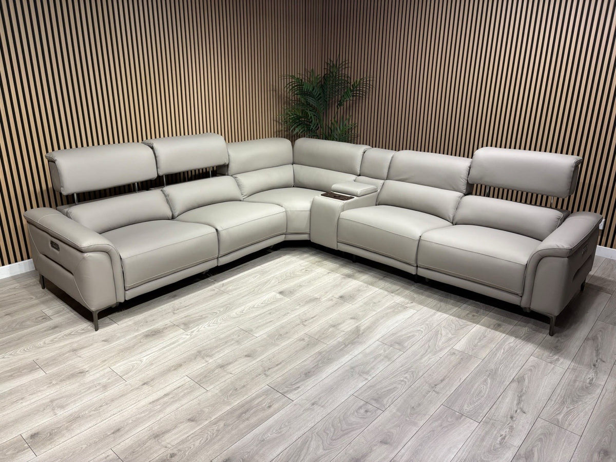 Sofology Sample San Antonio Leather Power Recliner Corner + Console - RRP £4695