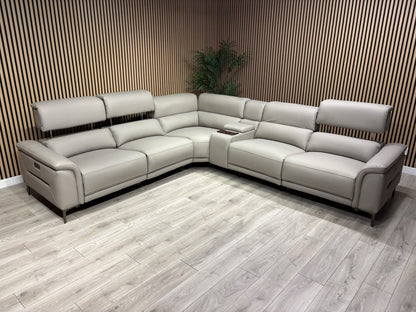Sofology Sample San Antonio Leather Power Recliner Corner + Console - RRP £4695