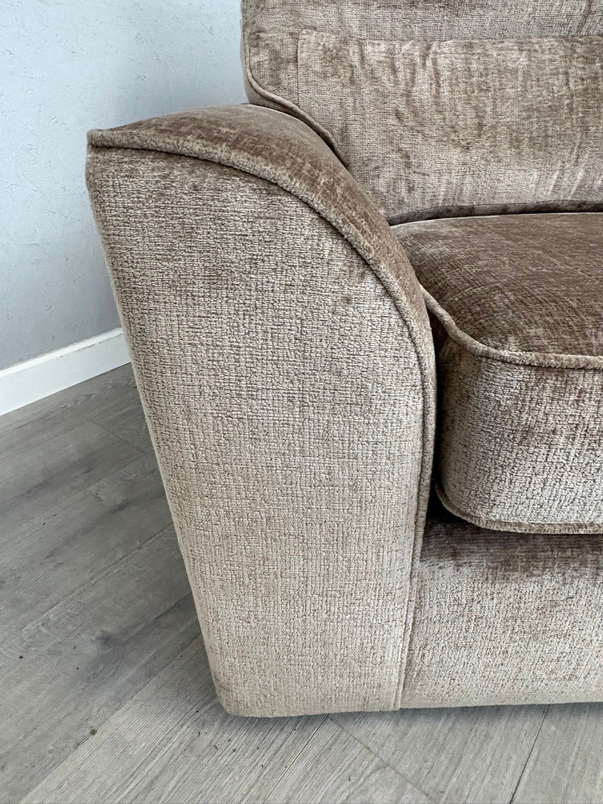 NEXT - Stamford Fabric Armchair, Plush Chenille Mid Natural - RRP £750