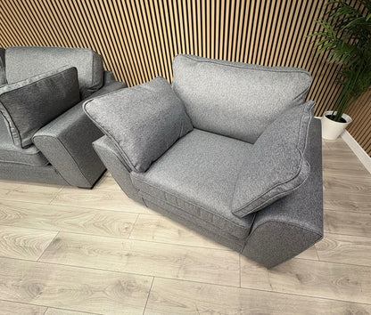 NEXT Stamford Style Fabric 3 Seater Sofa + Armchair Set - RRP £2,499