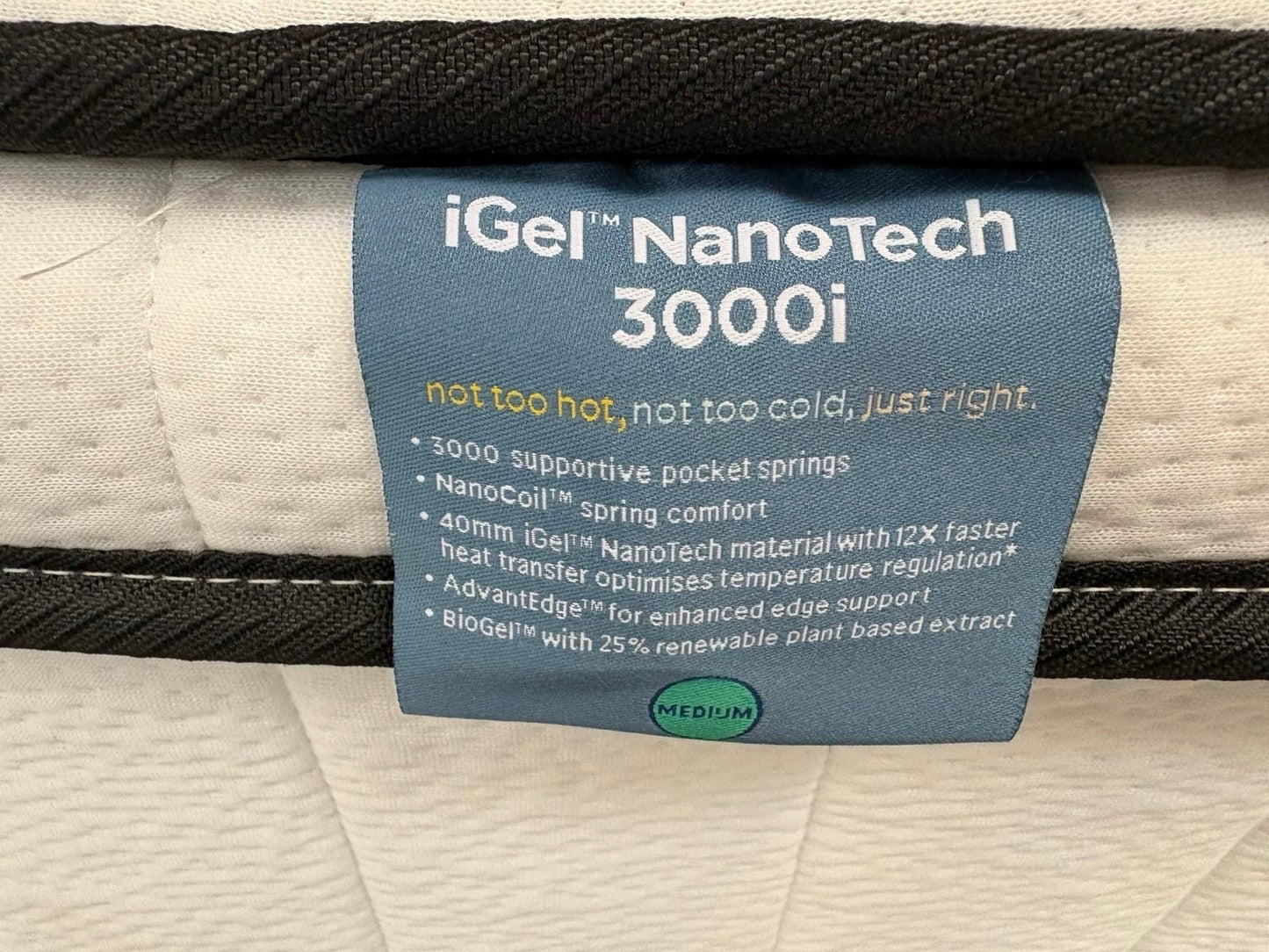 IGEL Nanotech 3000i 5ft Kingsize Mattress, Medium - RRP £1,749