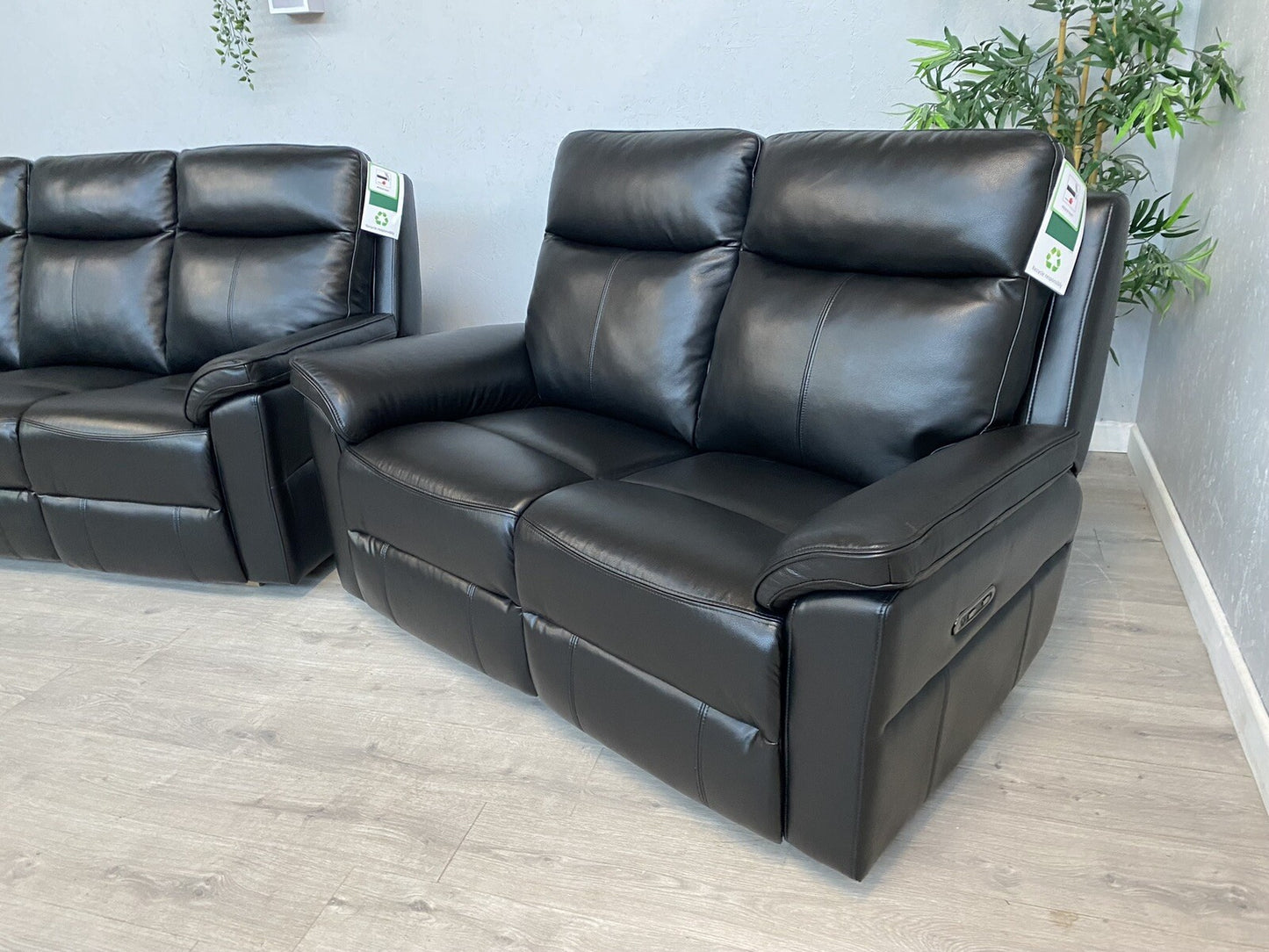 DFS - New Navona Leather 3 + 2 Seater Power Recliner Sofa Set - RRP £3,898