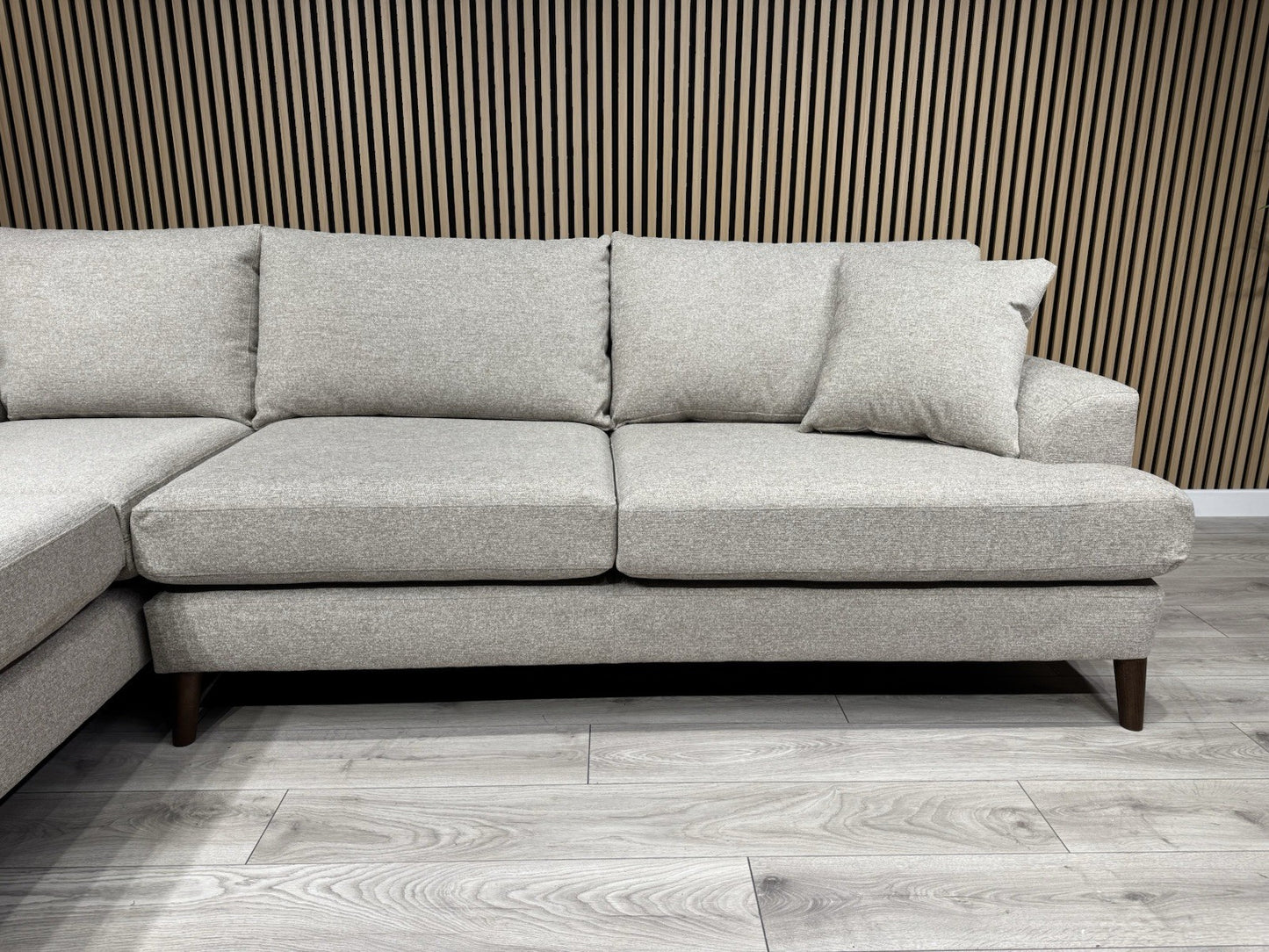 NEXT - Parker Fabric LHF Corner Sofa, Tweedy Chenille Mid Natural - RRP £2,275
