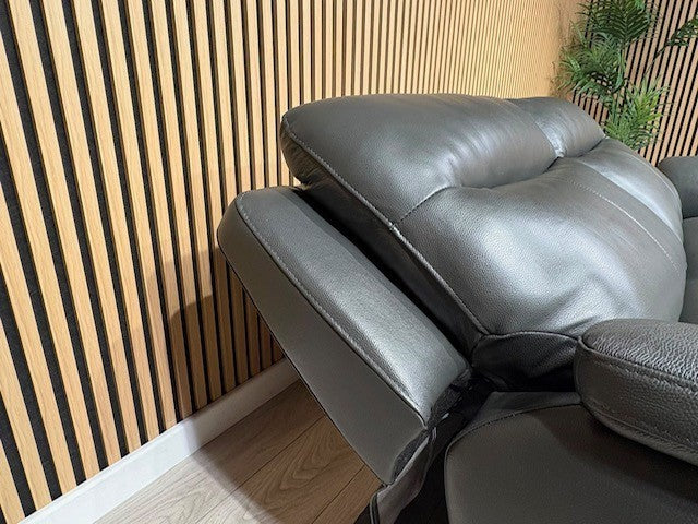 NAVONA 3 Seater + 2 Seater Leather Sofa Set, Power Recliners - RRP £3,498