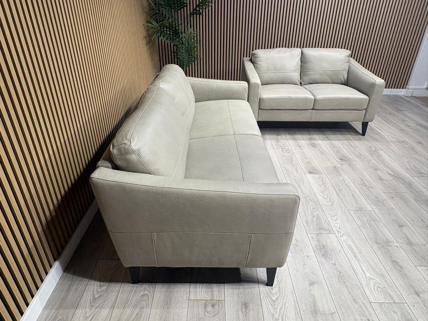 John Lewis BAILEY Style 3 Seater + 2 Seater Leather Sofa Set RRP £3978