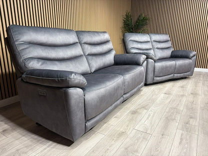 DFS Toledo Fabric 3+2 Seater Power Sofa Set RRP £2598