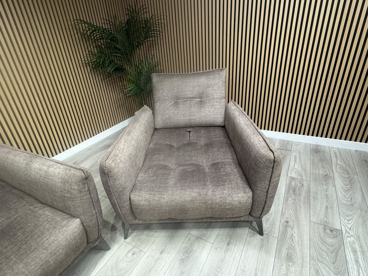 SCS Ostellato Fabric 3 Seater Sofa + Armchair, Adjustable Back Rests - RRP £2098