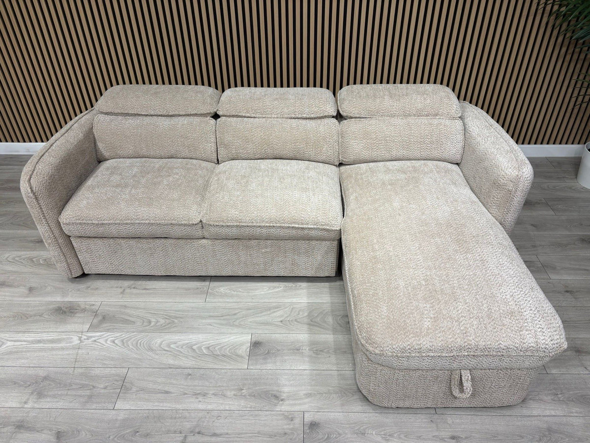 WINDSOR Premium Fabric LHF or RHF Chaise Sofa Bed with Storage - RRP £1399