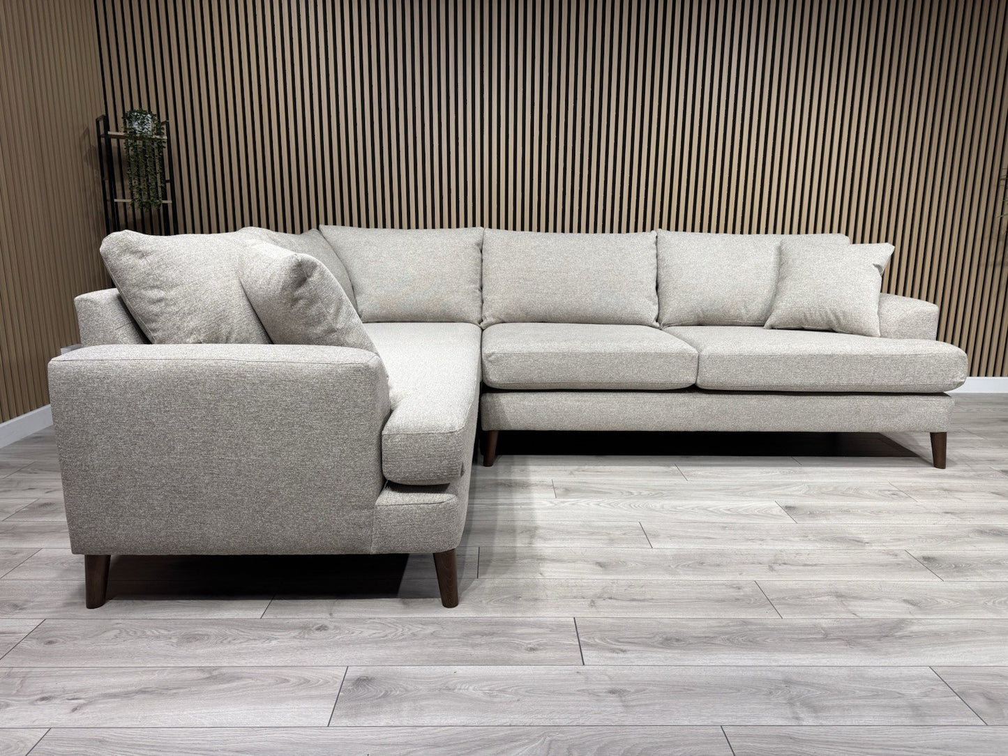 NEXT - Parker Fabric LHF Corner Sofa, Tweedy Chenille Mid Natural - RRP £2,275