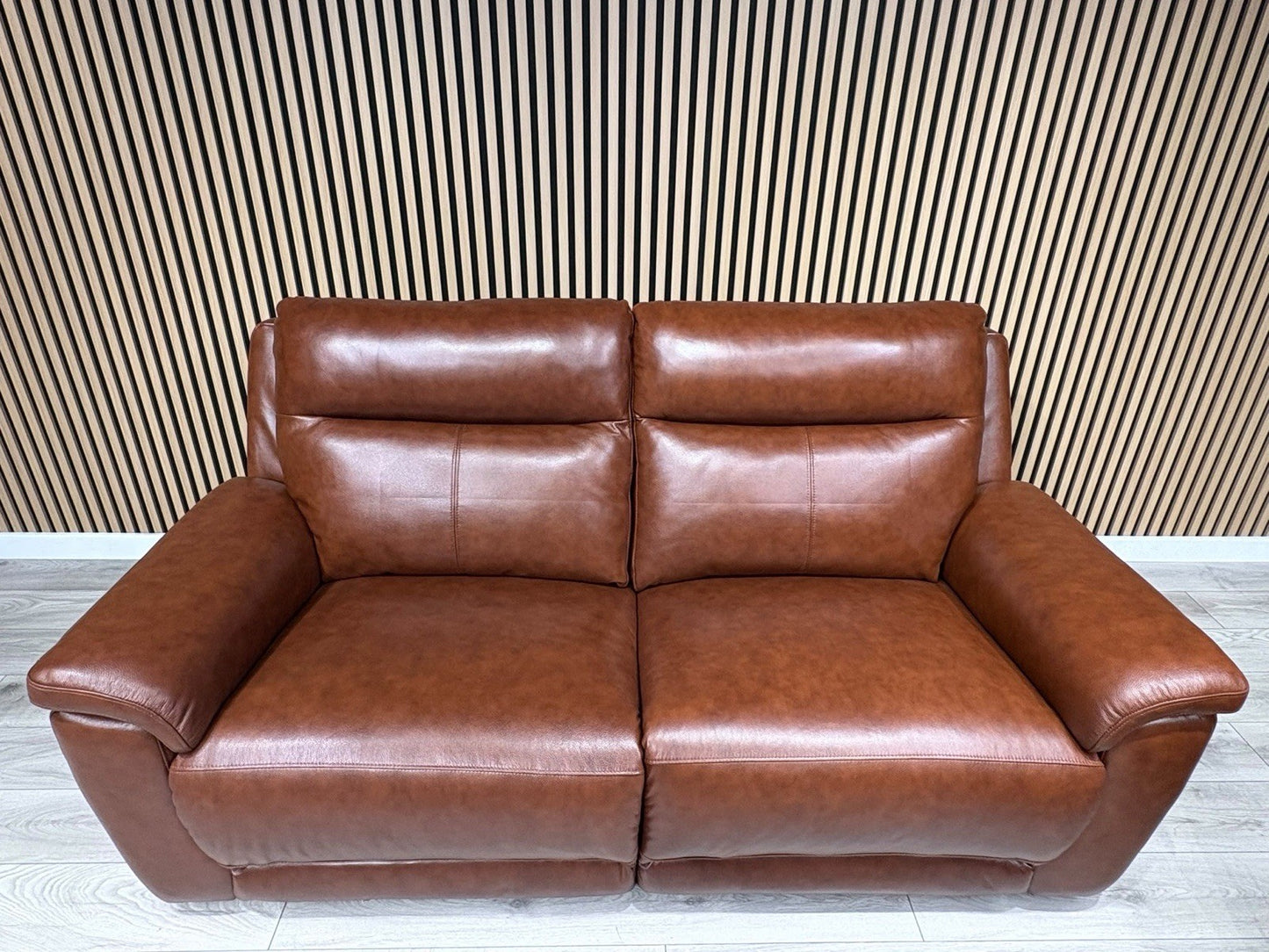 NAVONA 3 Seater + 2 Seater Leather Sofa Set, Power Recliners - RRP £3,498