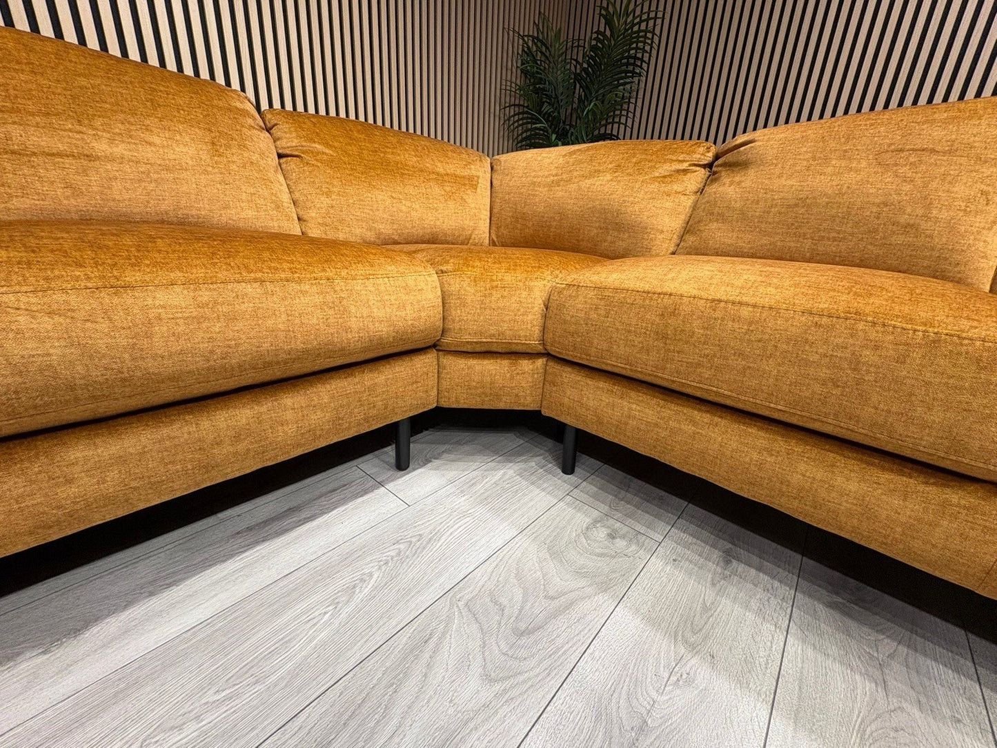 NEW Rene Fabric Corner Sofa, Amber - RRP £2495