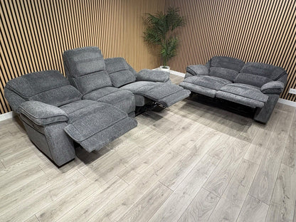 ORLANDO Fabric 3 Seater + 2 Seater Power Recliner Sofa Set - RRP £3398