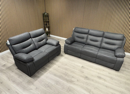 DFS Eiger Style Fabric 3+2 Seater Power Sofa Set RRP £2788