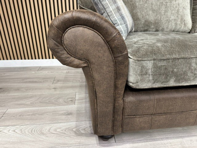 Oakfurnitureland DARWIN 2 Corner 2 Large Fabric Corner Sofa - RRP £2899