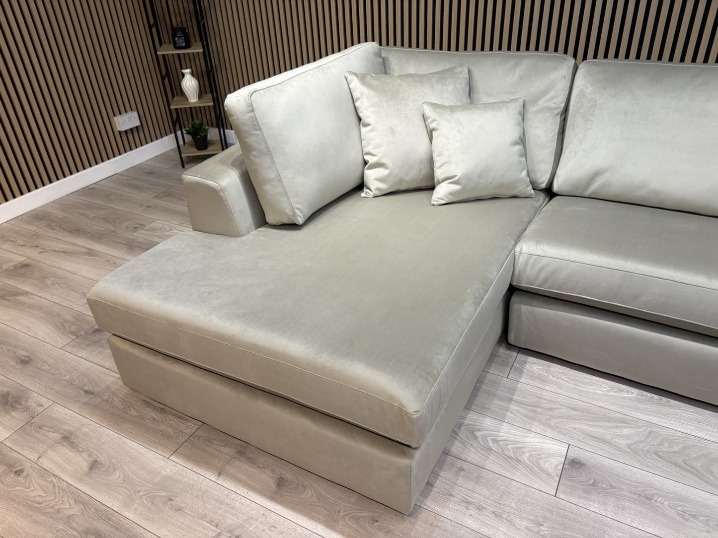 NEXT - STRATUS Fabric LHF Corner Chaise Sofa + Footstool - RRP £2,698
