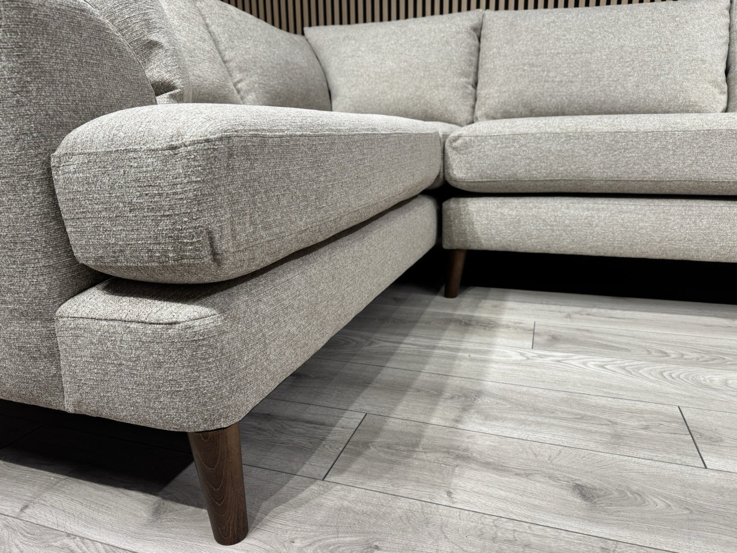 NEXT - Parker Fabric LHF Corner Sofa, Tweedy Chenille Mid Natural - RRP £2,275