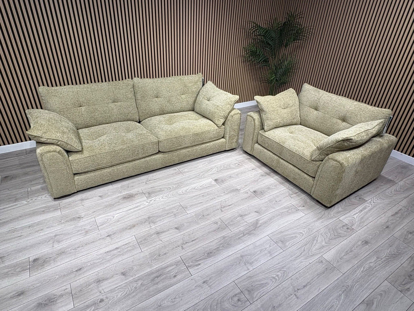 Davina Fabric Large 3 Seater Sofa + Love Chair Set - RRP £2698