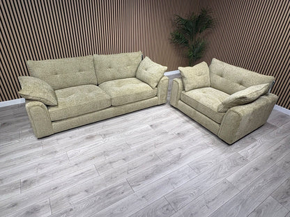 Davina Fabric Large 3 Seater Sofa + Love Chair Set - RRP £2698