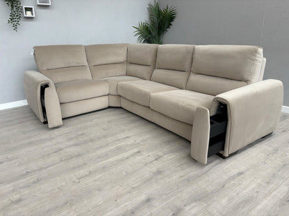 F.V Flex LHF Corner Sofa Bed with Power Recliner & Storage Arms - RRP £2945
