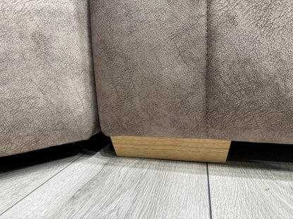 DEVINE Glamour Large Fabric 2 Corner 2 Sofa, Gemini Chocolate - RRP £2,695