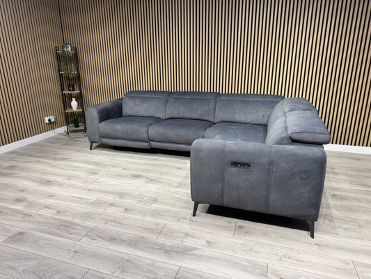 Furniture Village EZRA Fabric RHF Double Power Recliner Corner Sofa - RRP £3,295