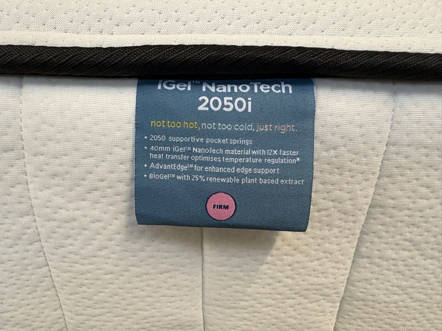IGEL Nanotech 2050i 5FT Kingsize Mattress, Firm - RRP £1,299