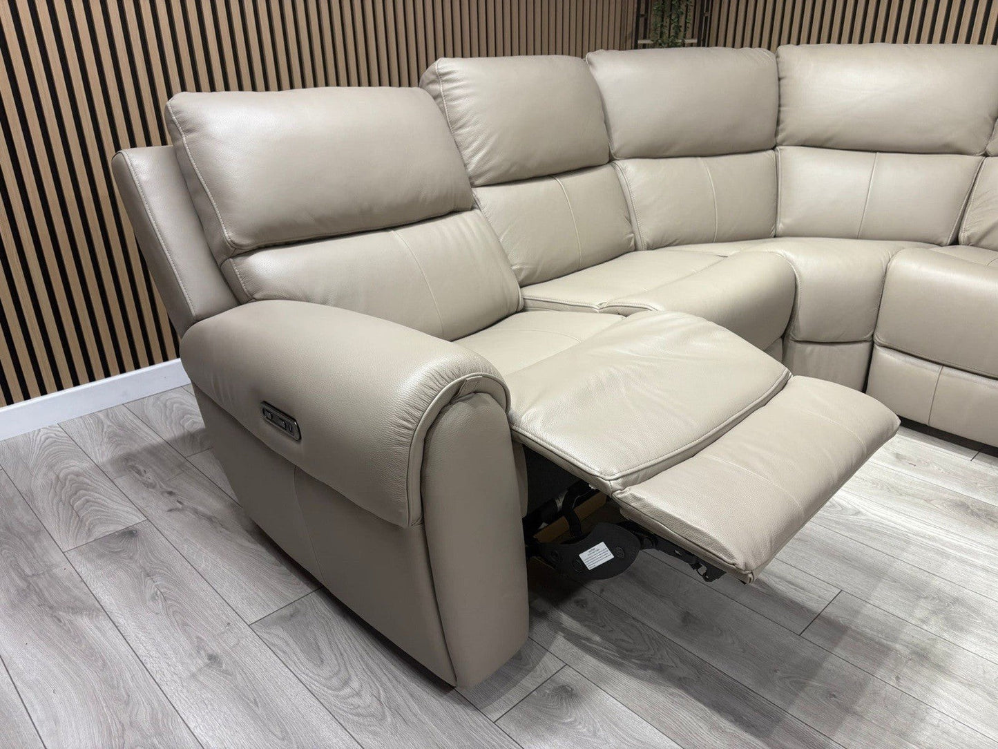 Oak FurnitureLand - Ezra Leather Modular Corner Sofa Power Recliners - RRP £3549