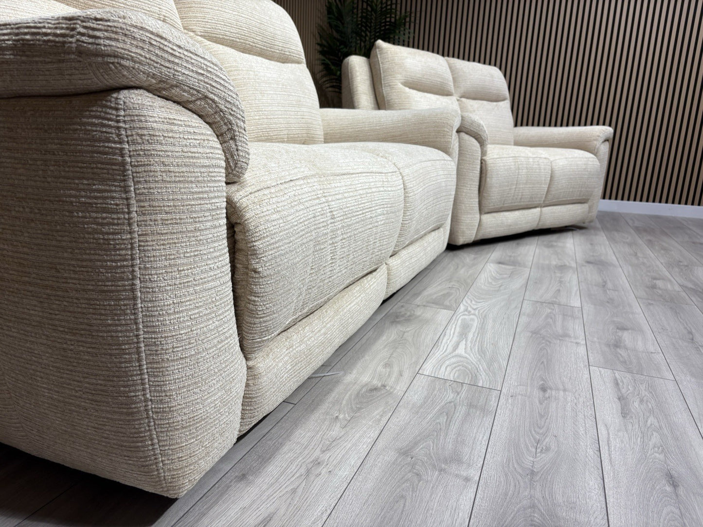 NAVONA 3 Seater + 2 Seater Fabric Sofa Set, Power Recliners - RRP £3,298