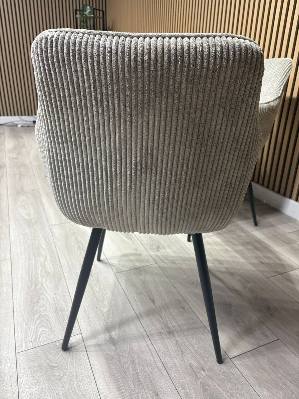 NEXT Sample - Light Grey Corduroy Dining Chairs