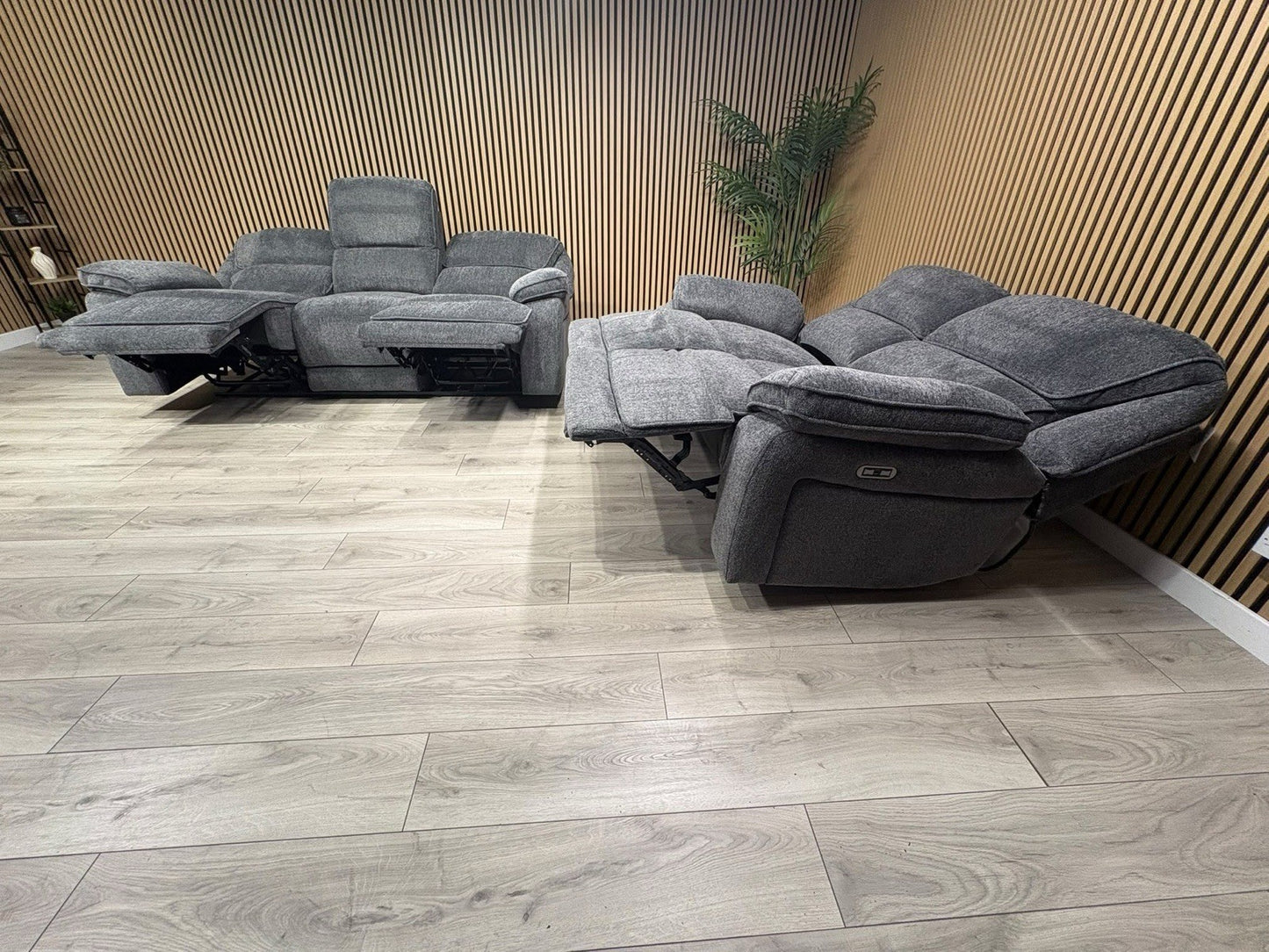 ORLANDO Fabric 3 Seater + 2 Seater Power Recliner Sofa Set - RRP £3398