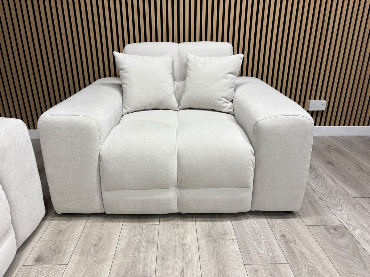 EVE CLOUD Large Fabric 4 Seater Sofa + Armchair, Natural - RRP £2,998