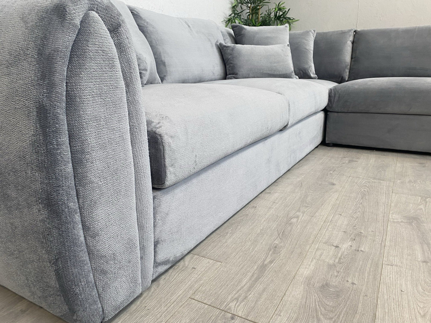 Sofology - MARBLE ARCH Style Fabric Large 2 Corner 2 Sofa, Grey - RRP £3,999