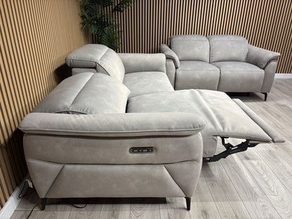 Furniture Village EZRA Style Fabric Power Recliner 3+2 Seater Sofas - RRP £3290