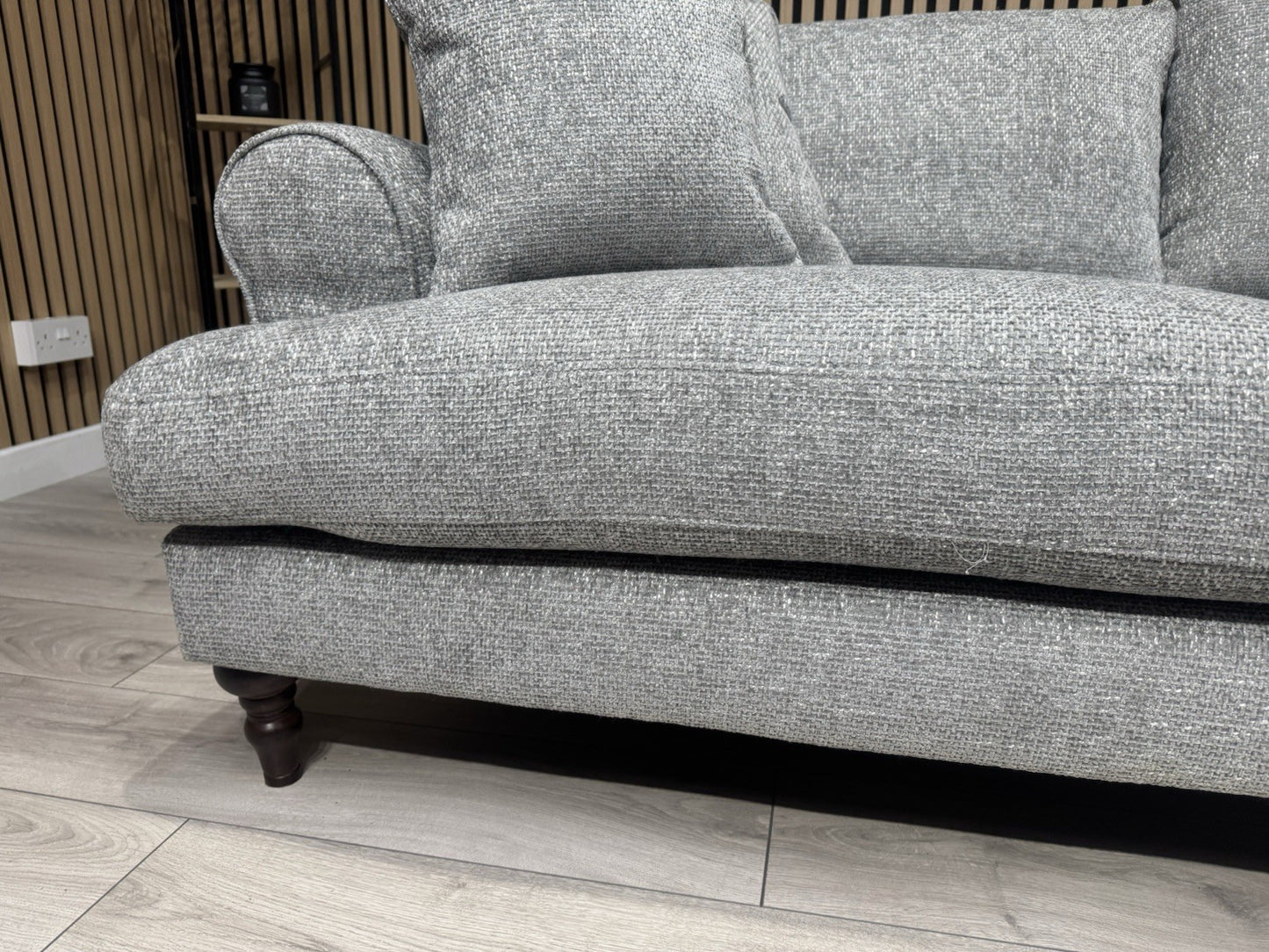 Laura Ashley LYNDEN Style Fabric 3 Seater + 2 Seater Sofa Set, Grey - RRP £2,700