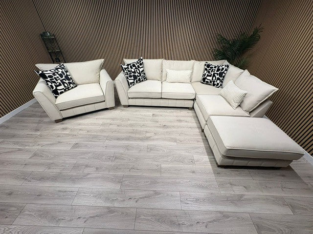 F.V Mariah Style Corner Sofa & Love Chair - Different Combinations Available